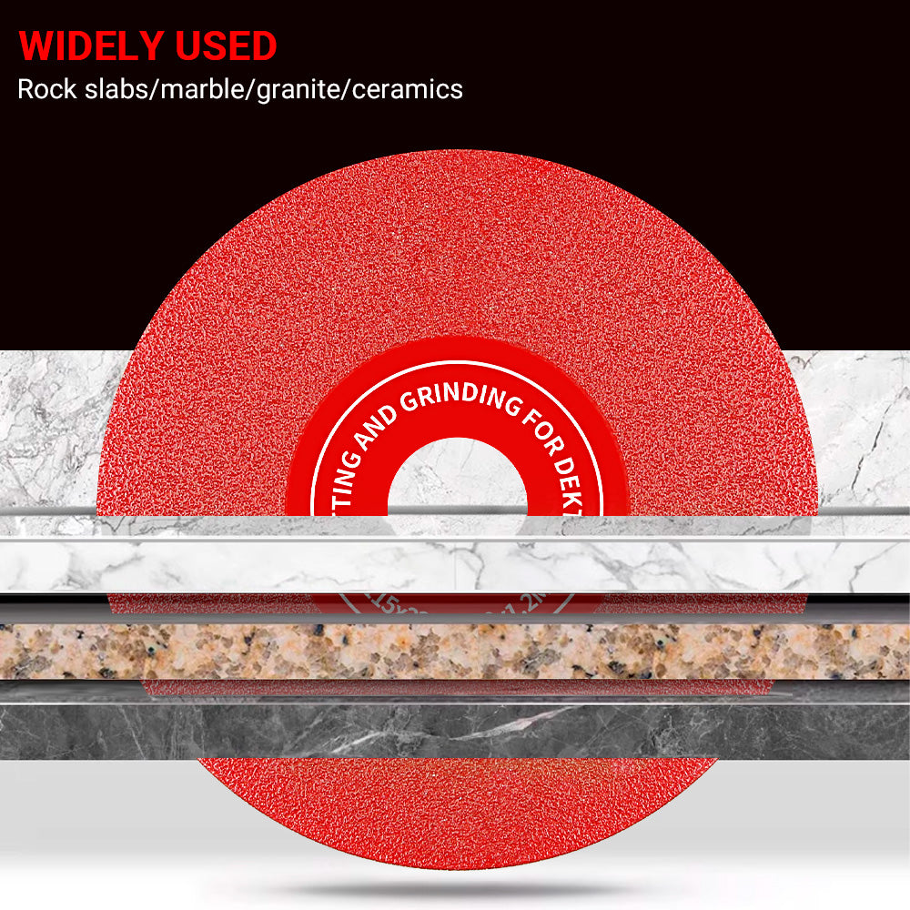 LOZLIN 4.5"/115mm Diamond Saw Blades 22.23 - for Cutting, Grinding & 45° Chamfering Tile/Marble - Extra-Wide Fine Sanding Discs for Stone Grinding