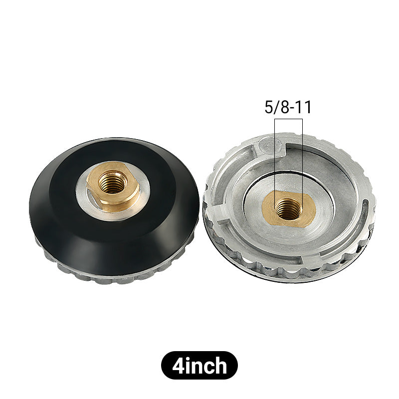 4Inch/5Inch Snail Lock Rubber Aluminum Connector - Sticky Disc for Side Polishing Grinder, Water Grinding Pad, Stone Chamfering Machine Accessories