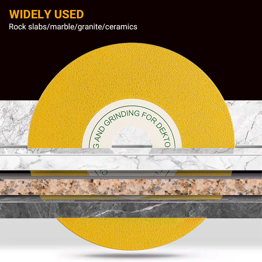 4.5"(115 mm) Diamond Grinding Pads 22.23 mm - Flat/45° Chamfering/Sanding Discs for Tile, Ceramic, Marble, Stone - Extra Wide Cutting Pads for Angle Grinder Tools