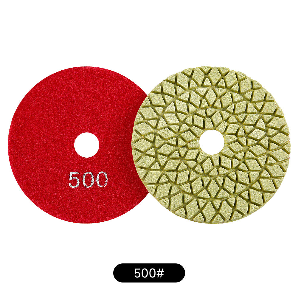 8PCS/set 4" Wet Diamond Polishing Pads Kit - #50-#3000 Grit for Concrete/Granite/Marble, Angle Grinder Backing Pad Set for Stone & Engineered Surfaces