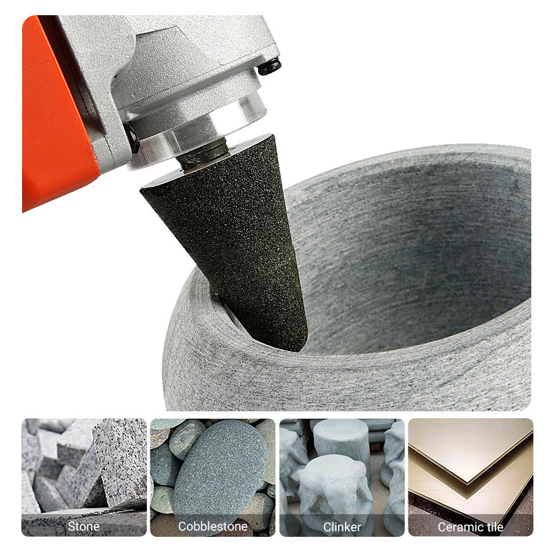 4PCS/Set Tapered Diamond Grinding Wheels - Stone Renovation & Ceramic Trimming Discs for Angle Grinders - Professional Edge Grinding Kit