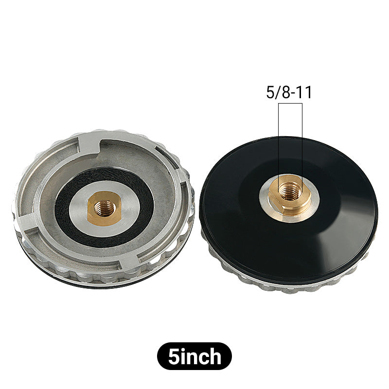 4Inch/5Inch Snail Lock Rubber Aluminum Connector - Sticky Disc for Side Polishing Grinder, Water Grinding Pad, Stone Chamfering Machine Accessories