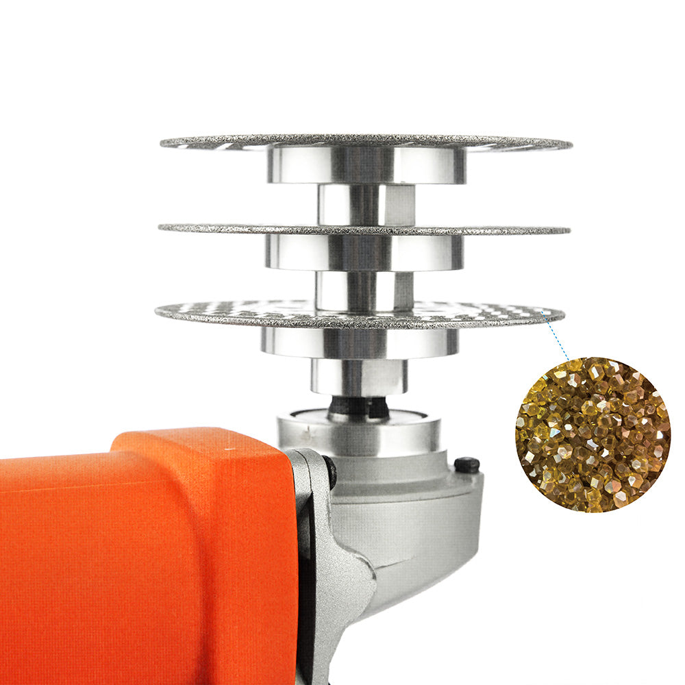 4/4.5" (100/115MM ) Double-Sided Diamond Cutting Disc - 5/8-11 M14 M10 Thread for Angle Grinder - Electroplated for Tile Marble Granite Cutting & Grinding