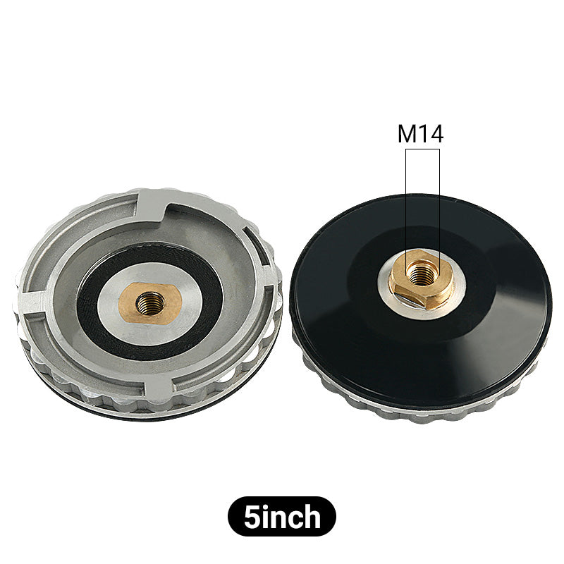 4Inch/5Inch Snail Lock Rubber Aluminum Connector - Sticky Disc for Side Polishing Grinder, Water Grinding Pad, Stone Chamfering Machine Accessories