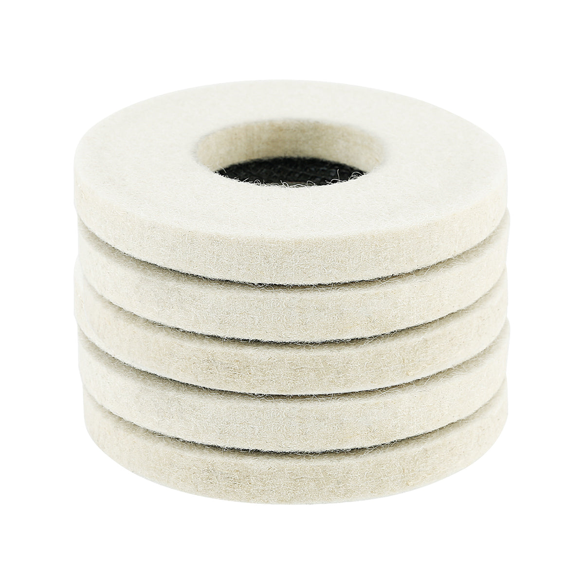 LOZLIN 5" Wool Polishing Wheel | Angle Grinder Buffing Disc for Metal & Glass, 1/3PCS Options