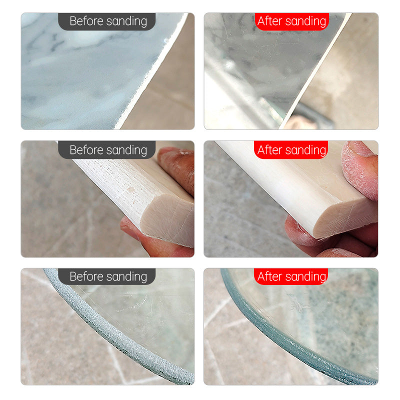 4PCS Diamond Hand Polishing Pads - 60/100/200/400 Grit Multi-Surface Grinding Kit for Rock, Glass, Marble, Quartz & Tile Edges
