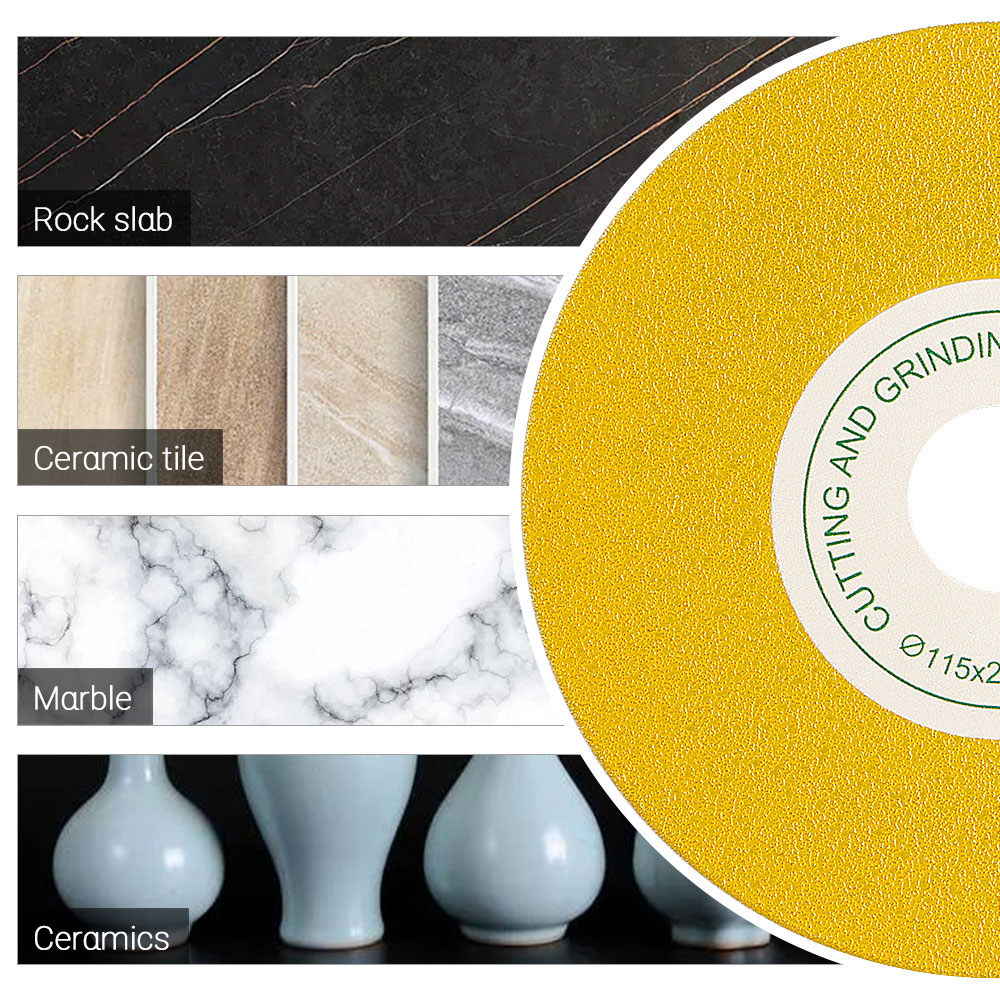 4.5"(115 mm) Diamond Grinding Pads 22.23 mm - Flat/45° Chamfering/Sanding Discs for Tile, Ceramic, Marble, Stone - Extra Wide Cutting Pads for Angle Grinder Tools