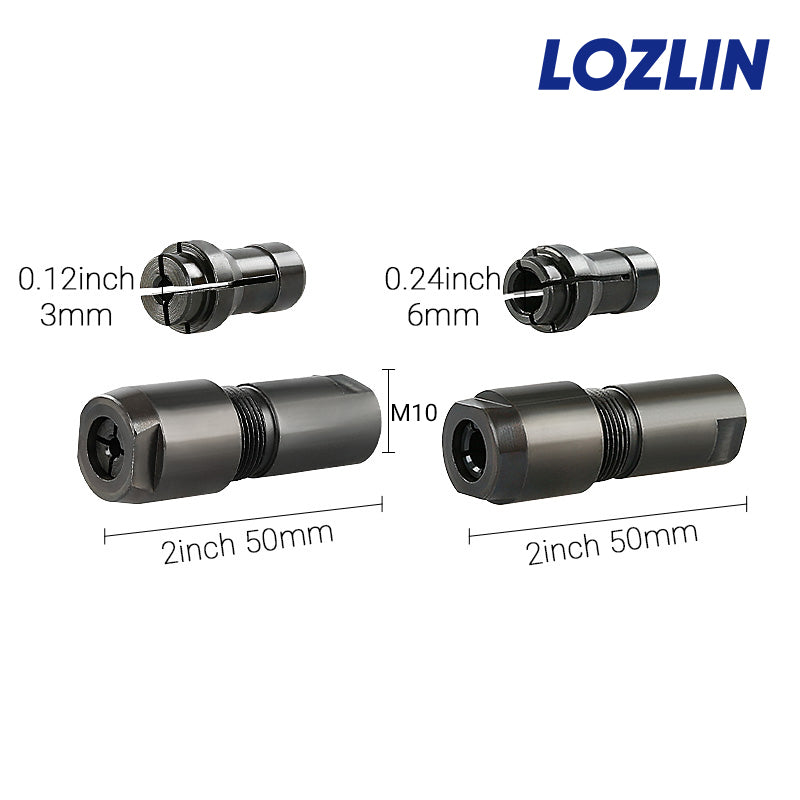 3MM & 6MM (1/8" & 1/4") Angle Grinder to Straight Grinder Adapter - 5/8-11 M10 Thread Converter for DeWalt/Makita - Accessories for Rotary Bits