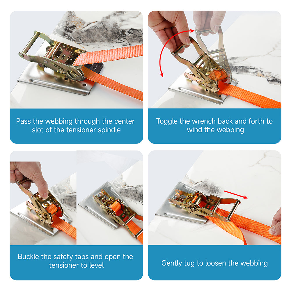 14ft Wood Floor & Stone Seam Clamp - Seamless Splicing Tool, 3-in-1 Pull Clamp for Flooring/Countertop Installation w/Strap Kit