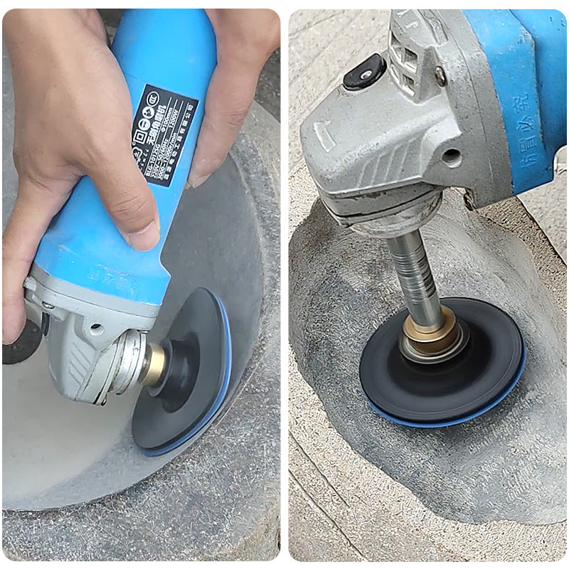 3" - 4" (80 mm - 100 mm) flexible Gummi-Schleifscheibe – selbstklebender, biegsamer Kopf zum Steinbogenschleifen auf Marmor und Granit – Zubehör für Winkelschleifer-Schleifpads