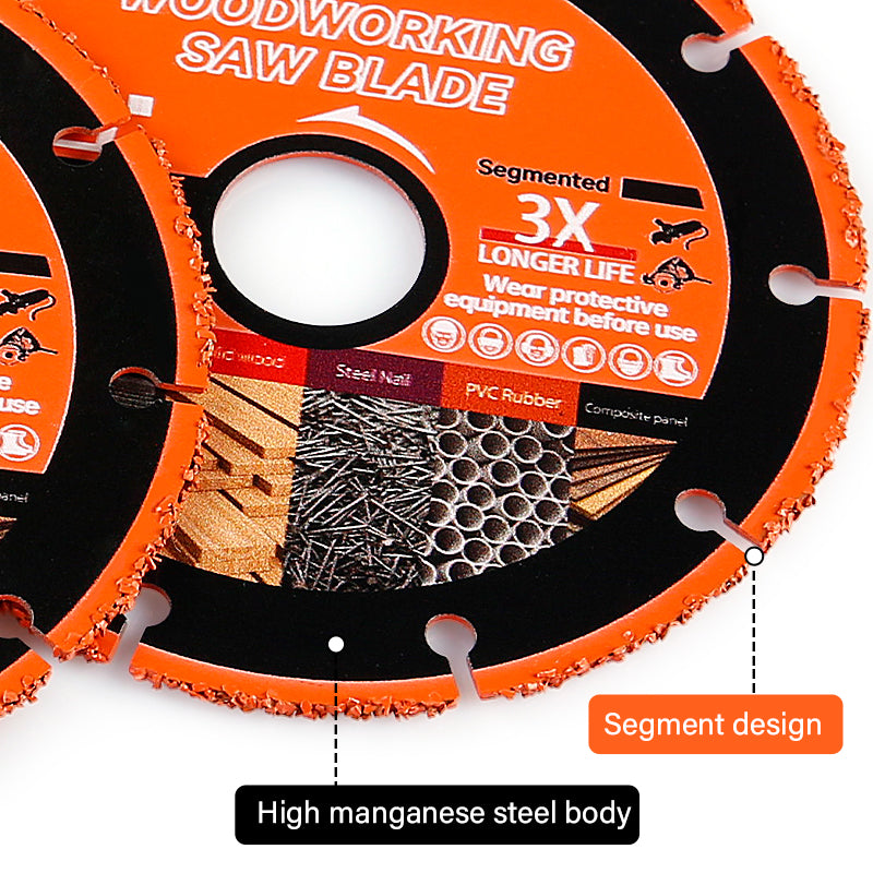 2PCS/5PCS 4.5" Carbide Saw Blades - Cut Wood w/Nails & Metal, Anti-Kickback Design - Angle Grinder Blades for Safe & Fast Cutting (115mm)