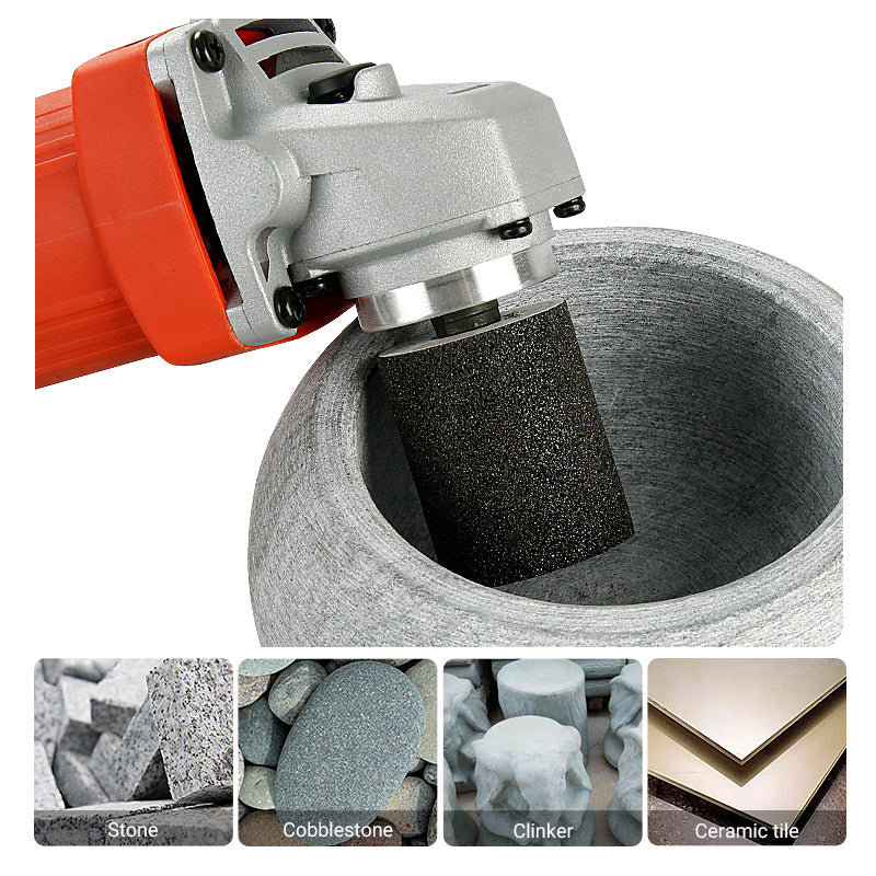 4PCS/Set Diamond Grinding Wheel Kit - Cylindrical Internal Polishing Tools for Marble, Granite & Cobblestone Planters - Professional Stone Surface Renovation Set