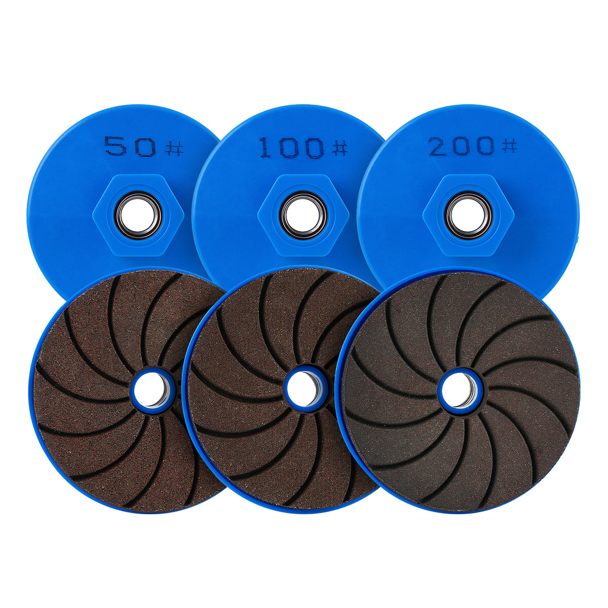 3 items One-Piece Resin-Bonded Diamond Grinding Wheel for Grinding and Polishing Stone, Marble, Granite, and Concrete