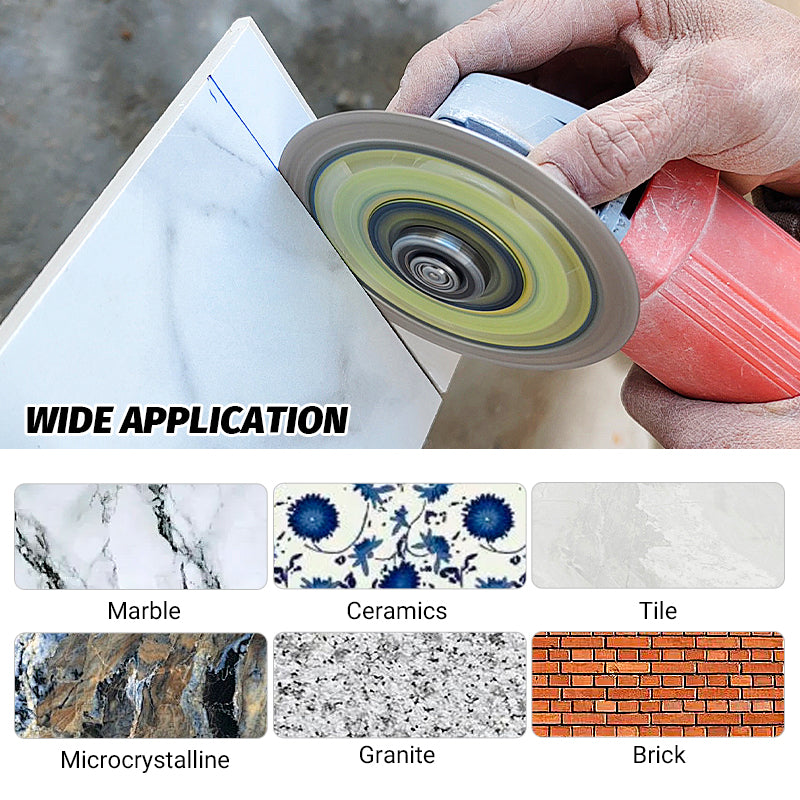 LOZLIN 4.5"(115mm) Mesh Turbo Diamond Cutting Disc - Dry/Wet Grinding & Cutting Wheel for Tile, Ceramic, Marble - Angle Grinder & Rotary Tool for Masonry/DIY