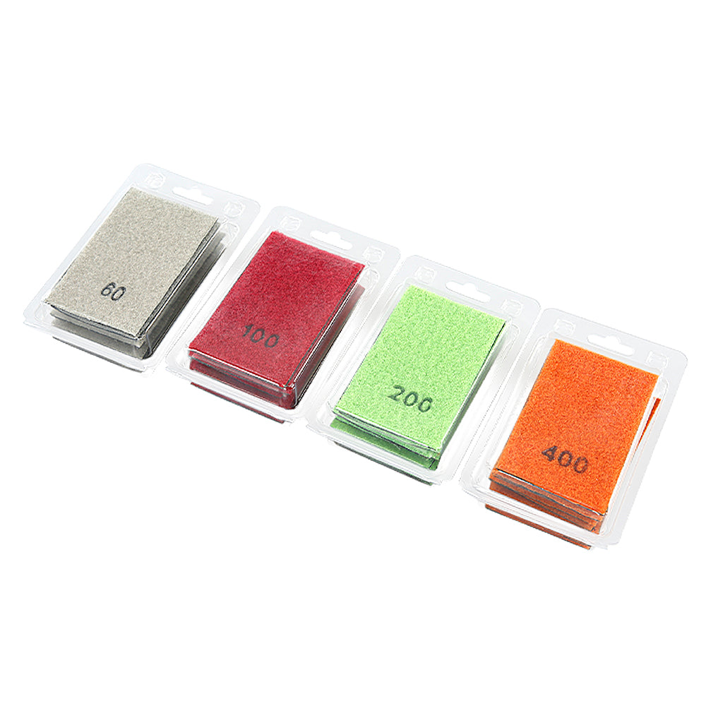 4PCS Diamond Hand Pads, Grinding Polishing Pads for Stone, Tile, Glass, Marble - Eraser Tool for Trimming & Finishing