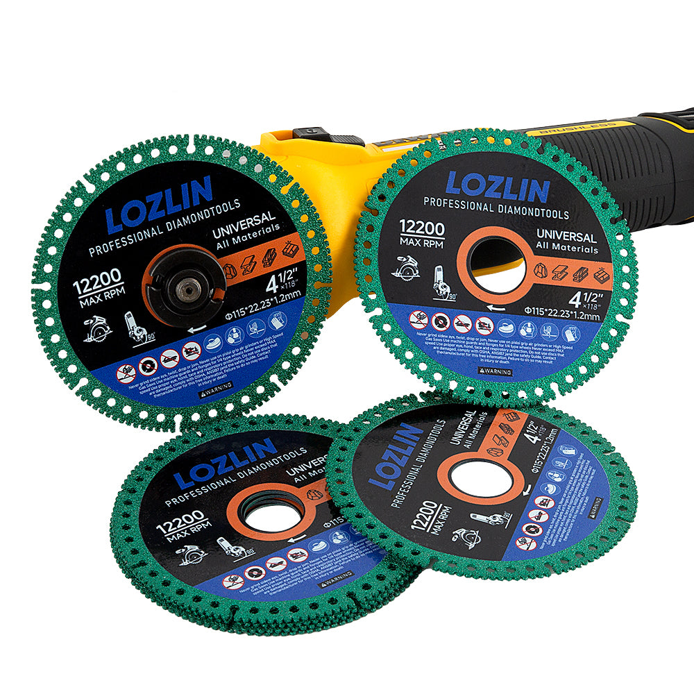 3 PCS 4-1/2lnich Diamond Cutting Discs.for Cutting Machine Blades Cut Off WheelsToolMetal Rebar Porcelain Tile GraniteESS [Marble Smooth Cutter Tool Mesh TurboDiamond