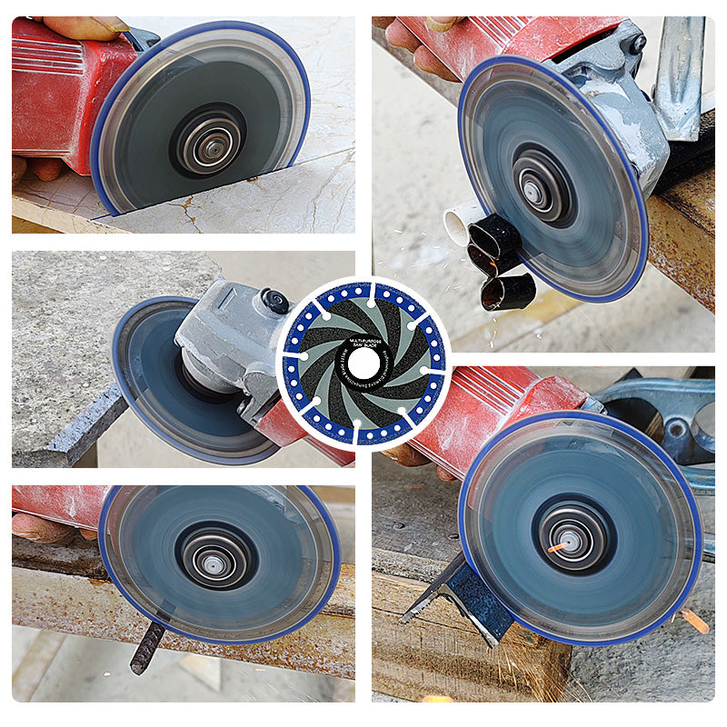 4.5"-5"-7"-9" (115-230mm) Diamond Cutting Blades - Multi-Material Angle Grinder Discs for Metal Stone Marble & Steel/Iron - Dry Cutting Saw Blades