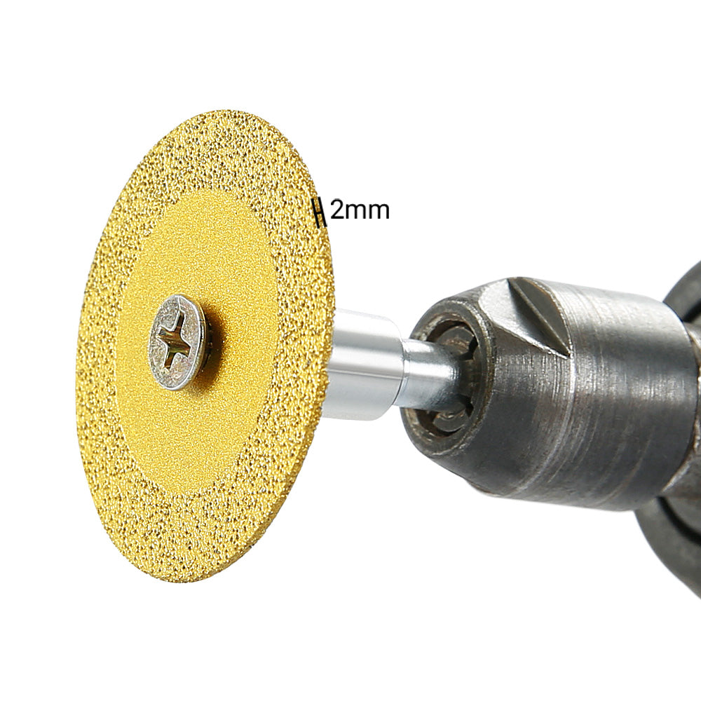 4PCS/set 2mm Ultra-Thin Diamond Cutting Blade - 6mm Shank Rotary Tool Bits for Glass & Ceramic Tile, Jade/Crystal Precision Cutter
