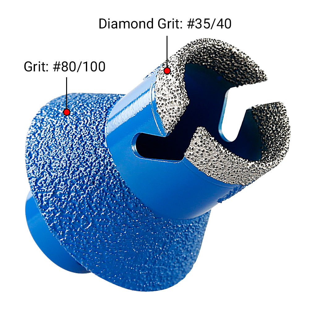 Diamond Beveled Drill Bit - Countertop Sink Hole Reamer for Tile & Marble - Angle Grinder Installation Tool with Beveled Edge