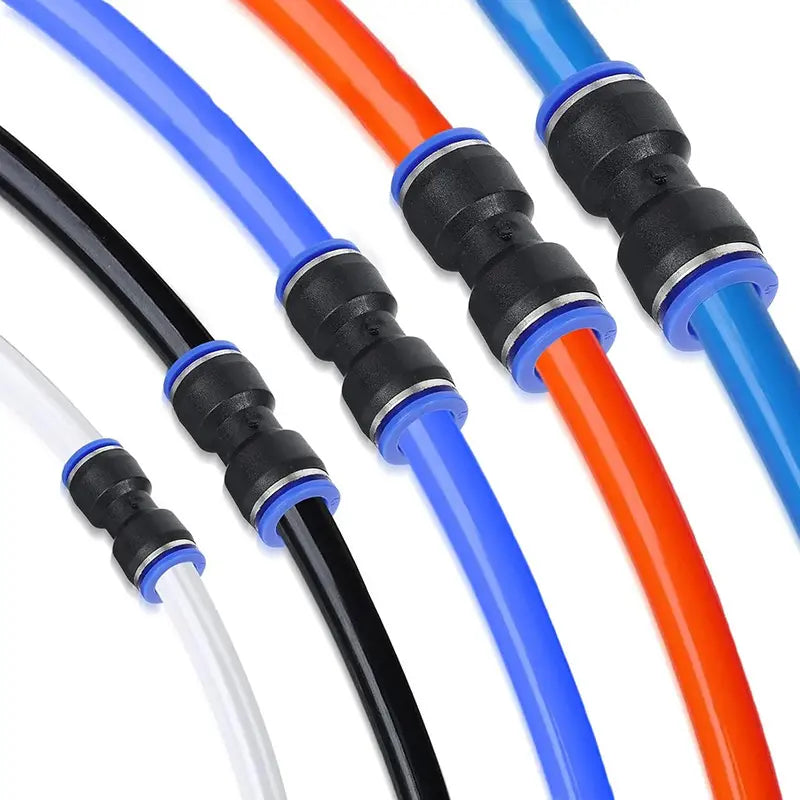 80Pcs Pneumatic Push to Connect Air Hose Fittings Set, 4-12mm Quick Release Straight Air Line Connectors for DIY Air System
