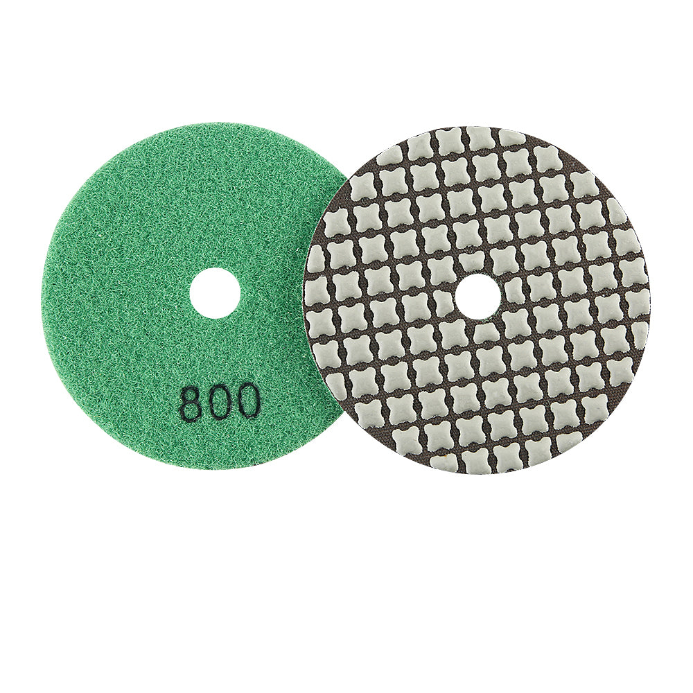 8er-Set 4 Zoll Trocken-Diamant-Polierpads - Körnung 50#-3000# für Granit/Marmor, Schleifscheiben