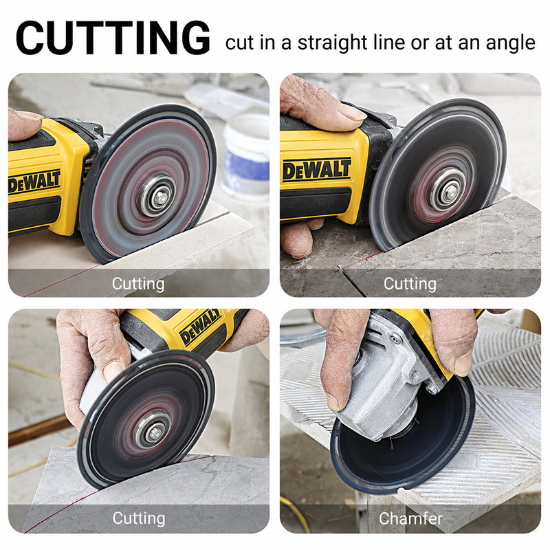 LOZLIN 1/3/6Pcs 4.5" Ultra-Thin Diamond Tile Cutting Blades, Dry Cut Discs for Ceramic Marble Granite, Angle Grinder Masonry Tools