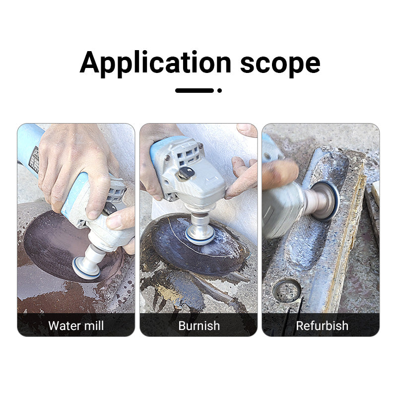 8PCS/Set 2Inch Curved Buffing Pads for Shaped Stone - Concave Surface Diamond Polishing Discs Kit with 6 Grits, Angle Grinder Mounted Accessories for Granite/Marble/Ceramic Curved Edges