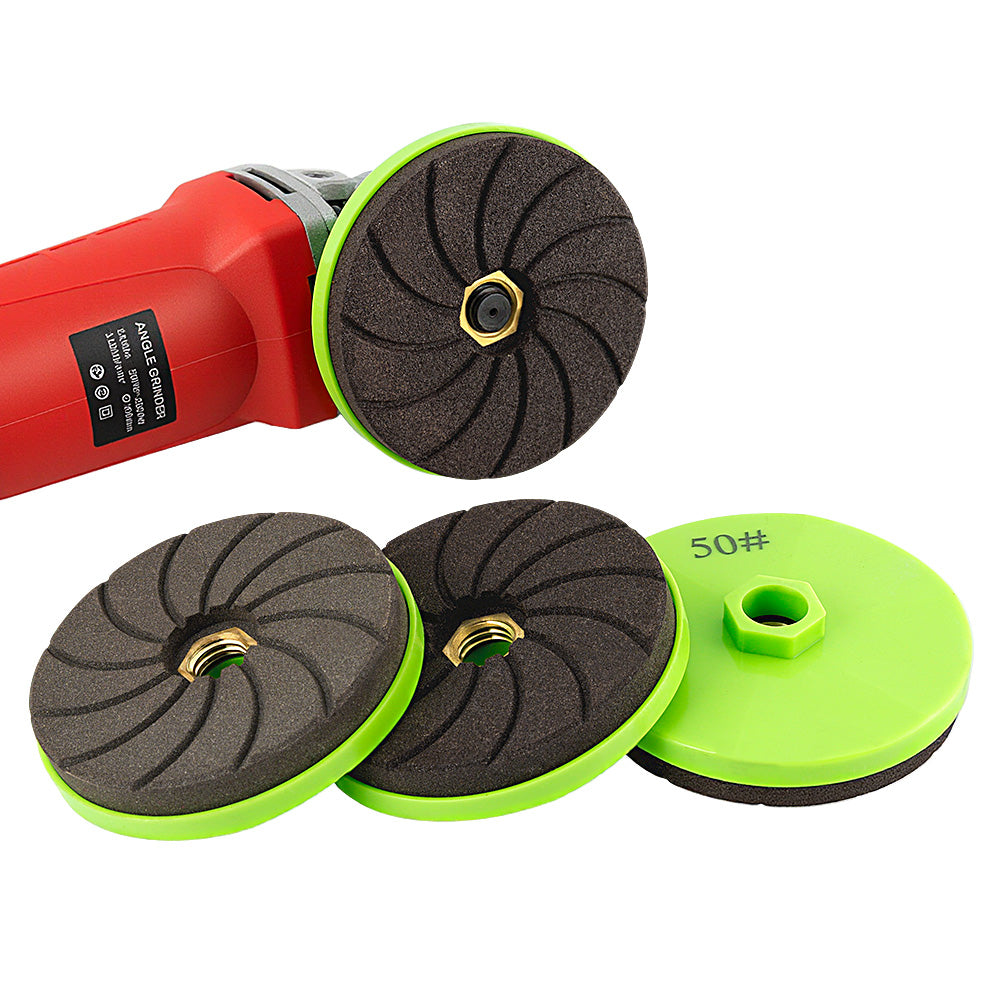 LOZLIN 3PCS 4" Diamond Grinding Wheels – Professional Chamfering, Edge Shaping & Polishing Tool for Tile, Marble, and Granite for Angle Grinder