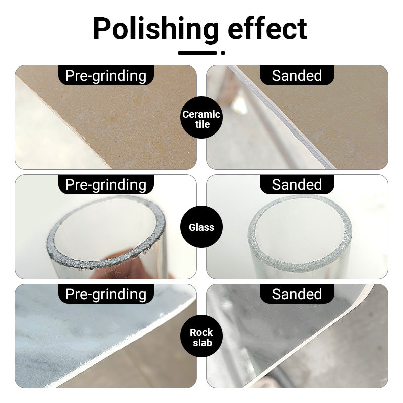 5-teiliges Diamant-Handpolierpad-Set – Werkzeug zum Kantentrimmen, Entgraten und Ausbessern von Absplitterungen für Fliesen, Platten, Glas – Manuelles Schleif- und Polierset mit Schleifscheiben