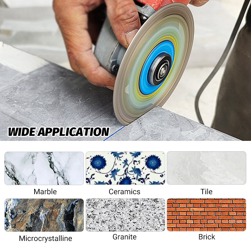 4.5"(115mm) Diamond Mesh Turbo Blades - Ultra Thin Dry Cutting for Tile, Stone & Ceramic - No Chipping Angle Grinder Saw Blades