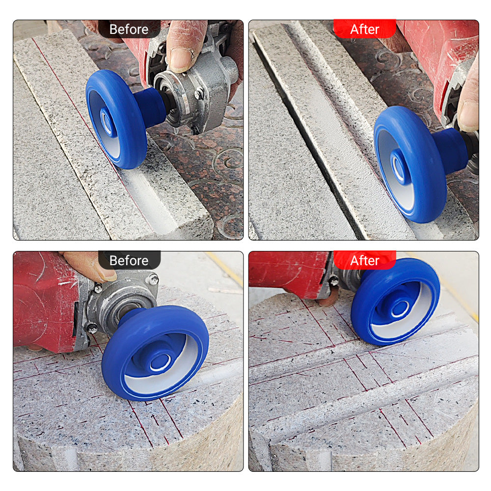 Diamond Roman Edge Grinding Wheel - Cylindrical Grooving Tool for Quartz & Marble - 5/8-11 Angle Grinder Mounted Stone & Edge Profiling Disc