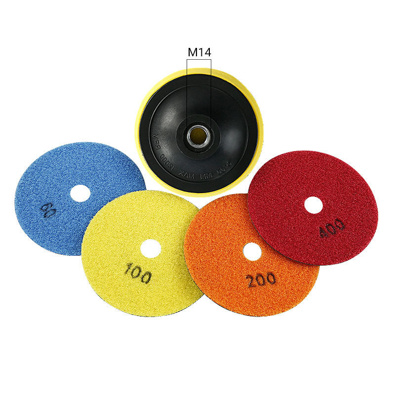 5PCS 4Inch (100mm) Electroplated Diamond Grinding Blades - Edge Chamfering & Grinding for Tile, Marble, Quartz & Wood - Angle Grinder Sanding Discs Kit