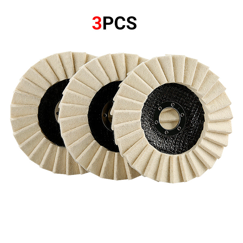 3/5pcs 5“ Wool blinds, suitable for tiles, glass, metal, scratch repair, car paint polishing, etc, can be thrown out of the mirror effect