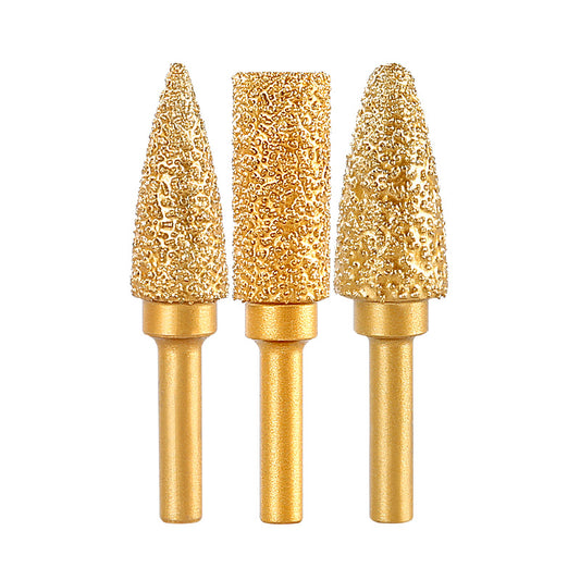 6mm Shank Diamond Grinding Head Set - Rotary Tool Bits for Metal Grinding, Stone Carving & Steel Deburring Engraving Tools