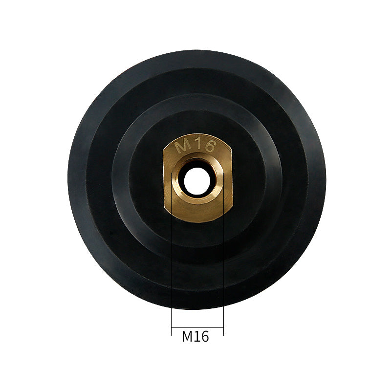 3-4-5" (100-125mm) Rubber Grinding Disc - 5/8-11 M10 M14 M16 Thread Angle Grinder Pad for Dry/Wet Sanding & Polishing - Hook & Loop Backing for Sandpaper & Abrasives