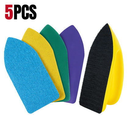 LOZLIN Mini Detail Hand Sander, 5-Piece/21 Piece Sanding Block Kit Sandpaper Refill Pack, 80/160/320/600 Grit Hook and Loop Abrasive Pads for Wood, Metal, Furniture, Crafts and Tight Spaces