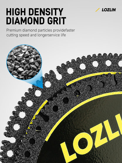 LOZLIN 4.5-inch (115 mm) Industrial Grade Diamond Cutting Blade, suitable for cutting color coated steel roofing sheets, PVC pipes, and stone a multi-purpose cutting blade