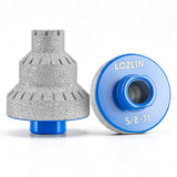 LOZLIN Multi-Size 3-Step Diamond Chamfering Bit (20/35/50mm Millimeters) with 5/8"-11/M14 Threaded Grip, Angle Grinder Accessory for Porcelain Tiles, Hole Enlarging, Edge Trim