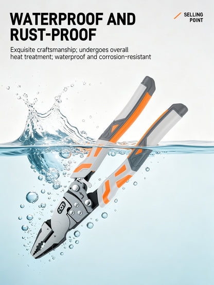 Heavy-Duty Ratchet Pliers, Adjustable Locking Pliers—Multipurpose Hand Tools for Clamping, Gripping, Fastening, and Maintenance
