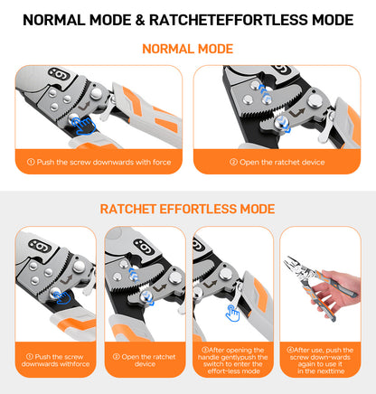 Heavy-Duty Ratchet Pliers, Adjustable Locking Pliers—Multipurpose Hand Tools for Clamping, Gripping, Fastening, and Maintenance