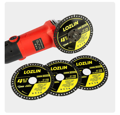 LOZLIN 4.5-inch (115 mm) Industrial Grade Diamond Cutting Blade, suitable for cutting color coated steel roofing sheets, PVC pipes, and stone a multi-purpose cutting blade