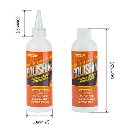 LOZLIN 3-in-1 Industrial Polishing Compound - Professional Metal & Stone Polisher, Cleaner, and Conditioner - Multi-Surface Scratch Remover & Shine Restorer for Aluminum, Copper, Car Paint, and Furniture
