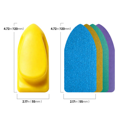 LOZLIN Mini Detail Hand Sander, 5-Piece/21 Piece Sanding Block Kit Sandpaper Refill Pack, 80/160/320/600 Grit Hook and Loop Abrasive Pads for Wood, Metal, Furniture, Crafts and Tight Spaces