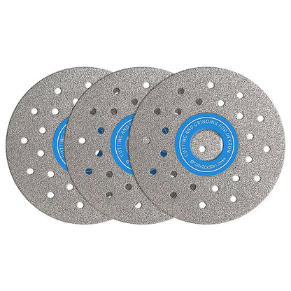 3PCS 4"-4.5"/100-115mm Diamond Grinding Wheels & Chamfered Blades - 45° Beveling/Trimming for Tile, Marble, Stone & Ceramics -22.23/20MM Apertures Angle Grinder Discs