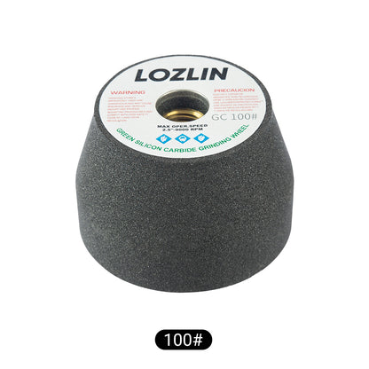 LOZLIN Thickened Silicon Carbide Cup Grinding Wheel | Heavy Duty Solid Grinding Disc for Stone, Concrete, Metal & Tiling | 5/8"-11 Thread for Angle Grinder (60/100/180 Grit)