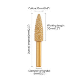 6mm Shank Diamond Grinding Head Set - Rotary Tool Bits for Metal Grinding, Stone Carving & Steel Deburring Engraving Tools