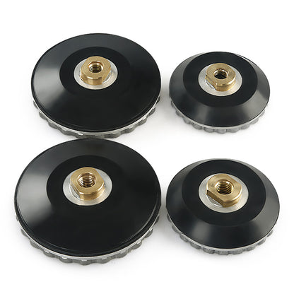 4Inch/5Inch Snail Lock Rubber Aluminum Connector - Sticky Disc for Side Polishing Grinder, Water Grinding Pad, Stone Chamfering Machine Accessories