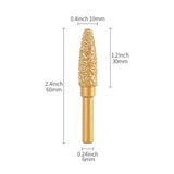 6mm Shank Diamond Grinding Head Set - Rotary Tool Bits for Metal Grinding, Stone Carving & Steel Deburring Engraving Tools