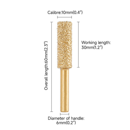 6mm Shank Diamond Grinding Head Set - Rotary Tool Bits for Metal Grinding, Stone Carving & Steel Deburring Engraving Tools