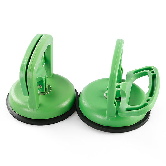 4.6Inch Heavy Duty Vacuum Suction Cup Lifter for Glass, Tiles, Mirror, Granite - Double Handle Locking Gripper with Power Grip Technology, for Heavy Lifting and Dent Repair